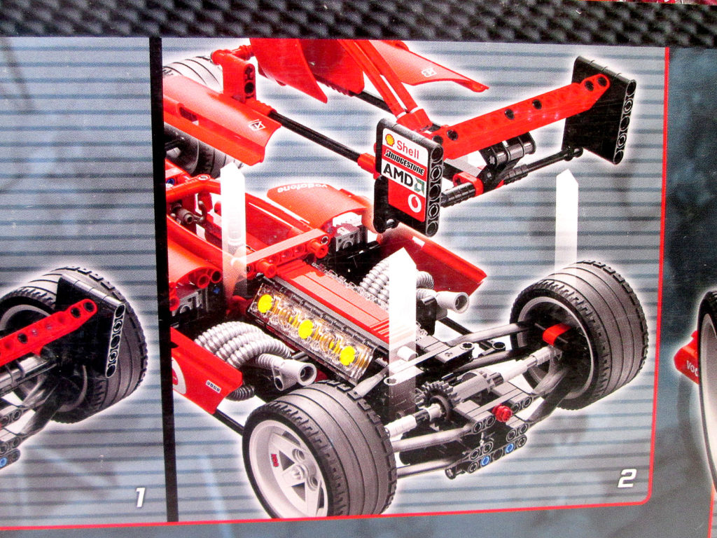 レゴ/LEGO レーサー 8386 1/10 フェラーリ F1レースカーのエンジン部分
