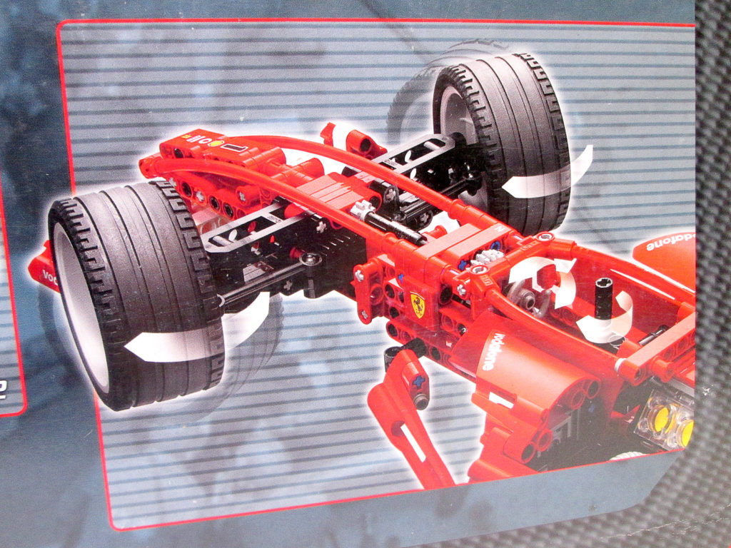 レゴ/LEGO レーサー 8386 1/10 フェラーリ F1レースカーの前輪部分