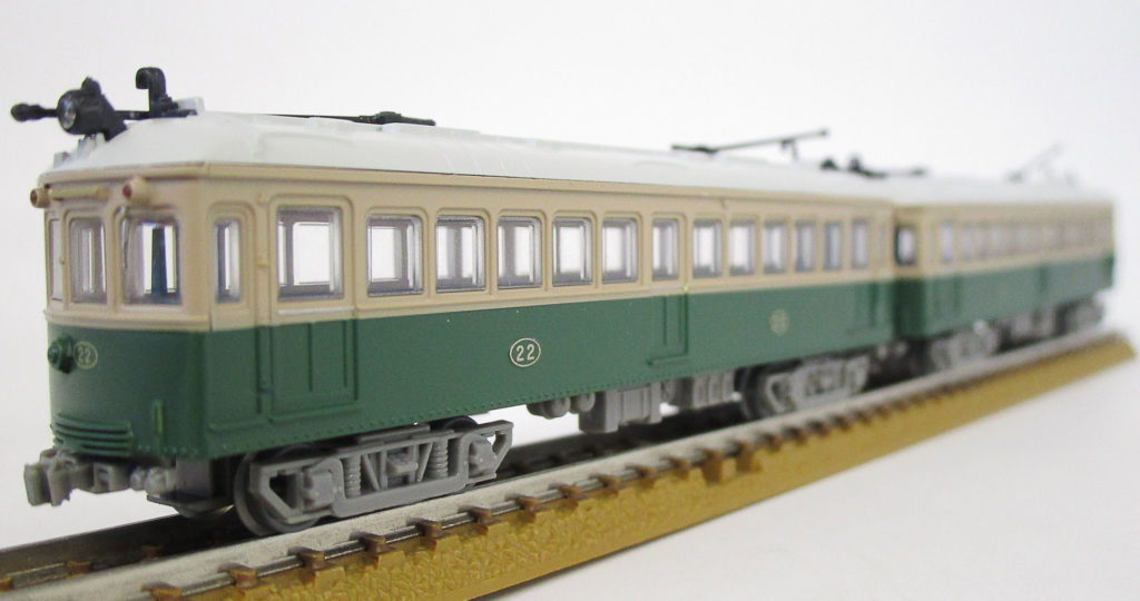 トミーテック 叡山電鉄 デナ21型 ポール仕様2両セット 車両の写真